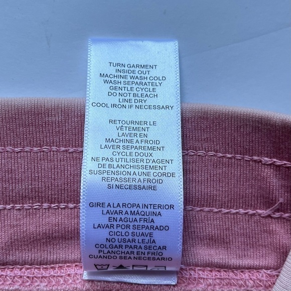 SPLENDID shorts tie waist thermal waffle mineral wash raw hem rose cotton size L - Picture 6 of 14